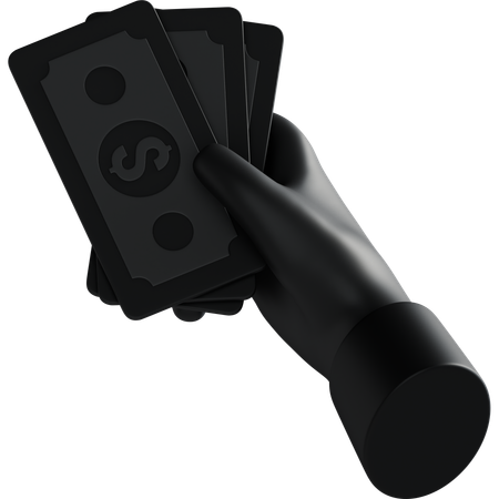 Hand, die Bargeld bezahlt  3D Icon