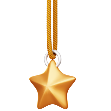 Hanging Decorative Star  3D Icon