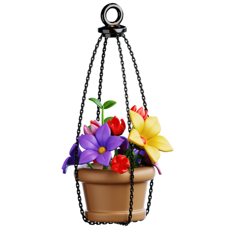 Hanging Flower Pot  3D Icon