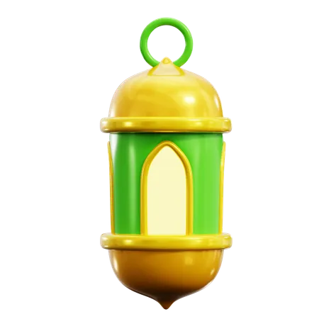 Traditional Middle East Lantern Lamp With Islamic Decoration For Celebrating Ramadan Holy Month 3 D Icon Illustration Render Design 3D Icon