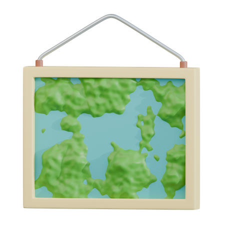 Hanging Map  3D Icon