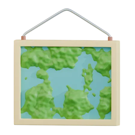 Hanging Map  3D Icon