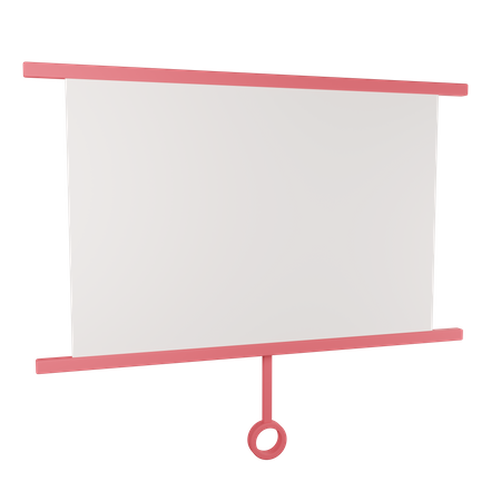 Hanging Projection Screen  3D Illustration