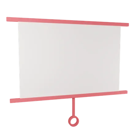 Hanging Projection Screen  3D Illustration