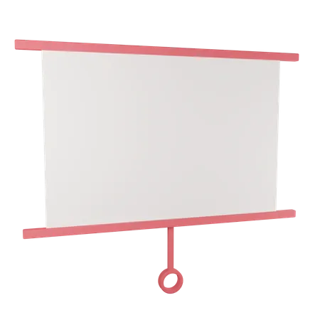 Hanging Projection Screen 3D Illustration