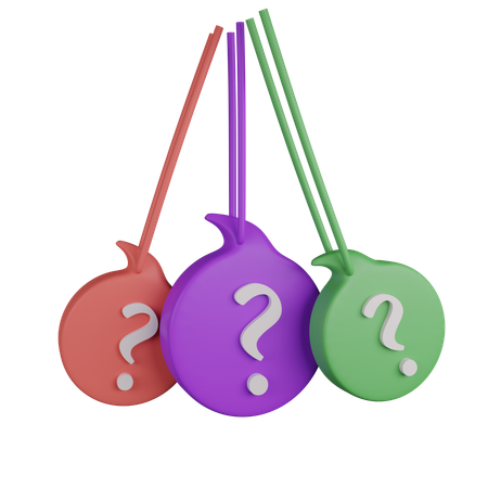 Hanging Questions  3D Icon