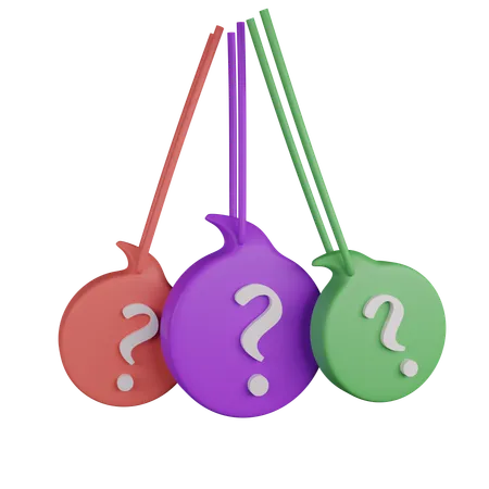 Hanging Questions  3D Icon