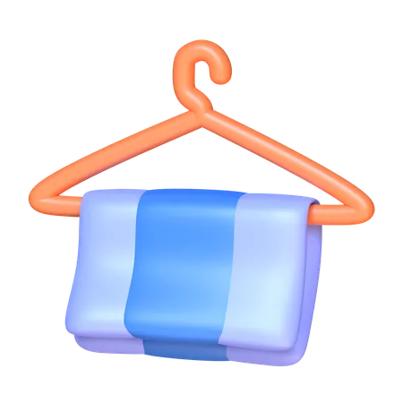 Hanging Towel 3 D Resort Icon 3D Icon