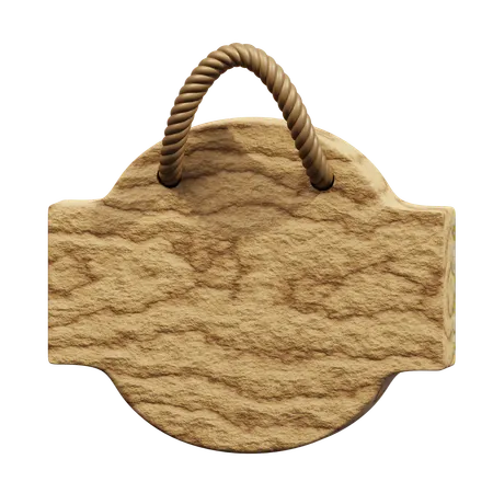 Hanging wooden board  3D Icon