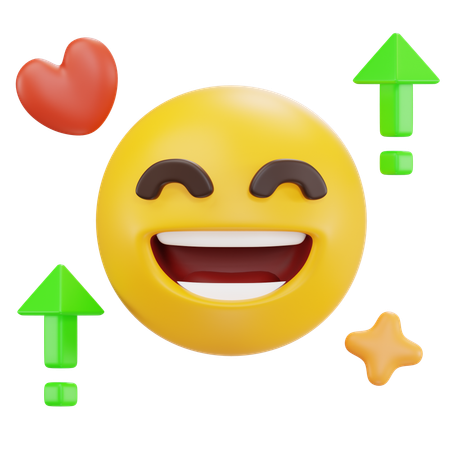 Happiness Increases  3D Icon