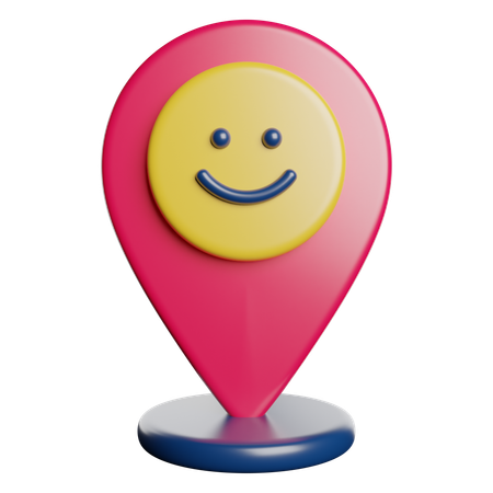 Happiness Location  3D Icon