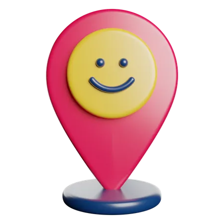 Happiness Location  3D Icon