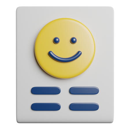 Happiness Paper  3D Icon