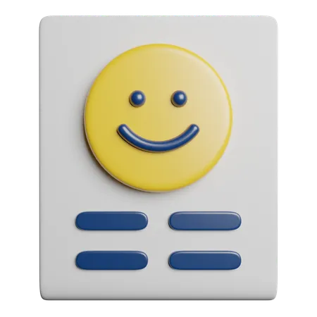 Happiness Paper  3D Icon