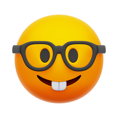 Nerd Emoji  3D Icon