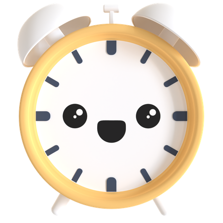 Happy Alarm Clock  3D Illustration