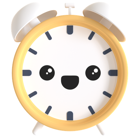 Happy Alarm Clock 3D Illustration