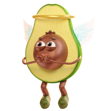 Joyeux ange avocat  3D Illustration