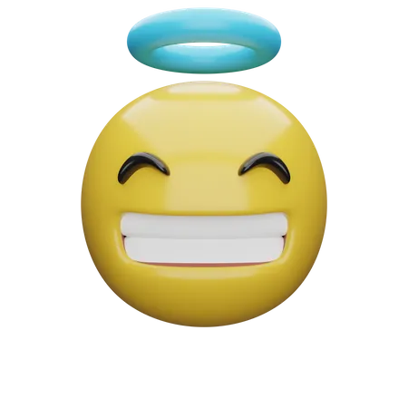 Happy Angle Emoji 3D Illustration
