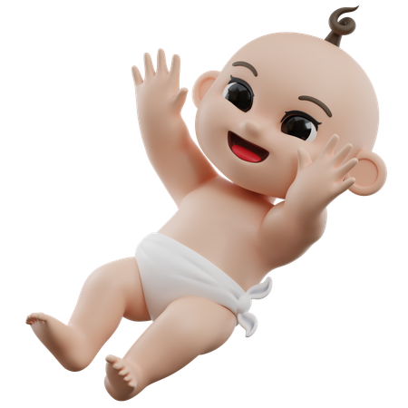 Happy Baby  3D Illustration