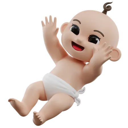 Happy Baby  3D Illustration