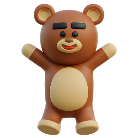 Happy Bear  3D Illustration