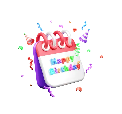 Happy Birthday  3D Icon