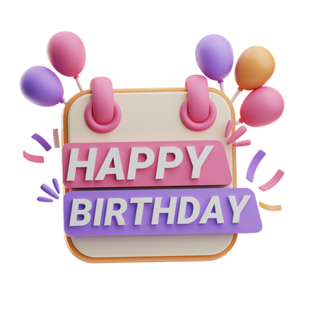 생일 축하해요  3D Icon