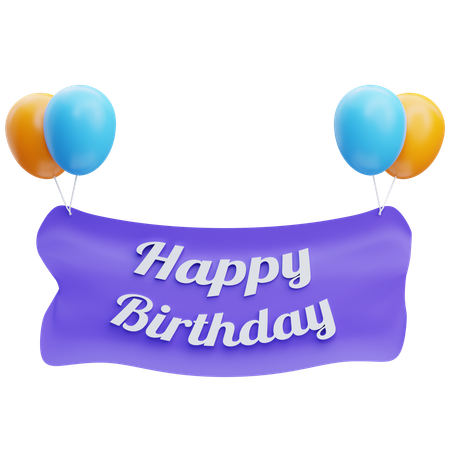 Happy Birthday  3D Icon