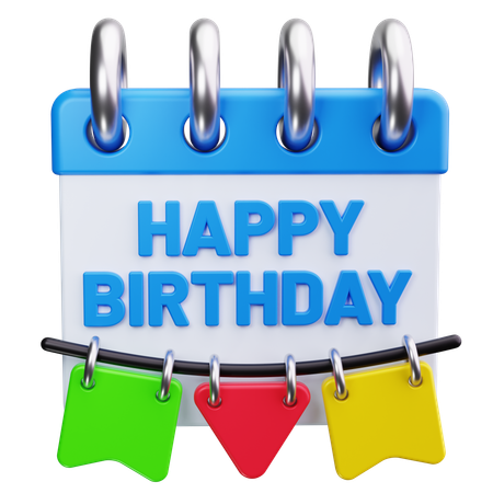 Happy Birthday  3D Icon