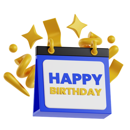 Happy Birthday  3D Icon