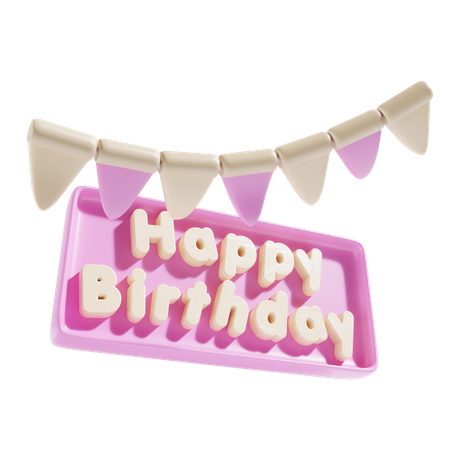 Happy Birthday  3D Icon