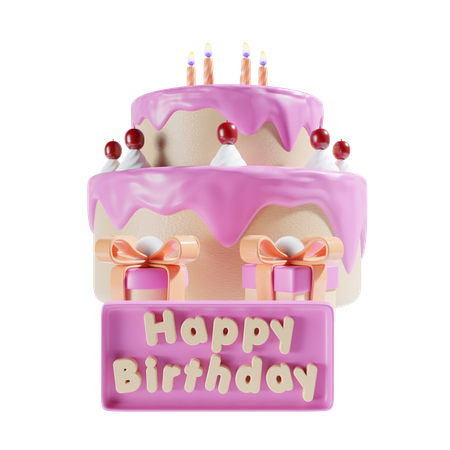 Happy Birthday  3D Icon