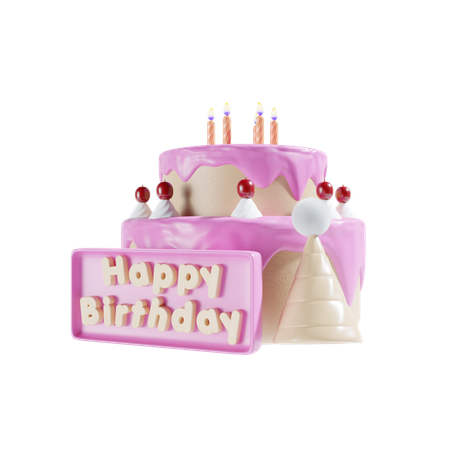 Happy Birthday  3D Icon