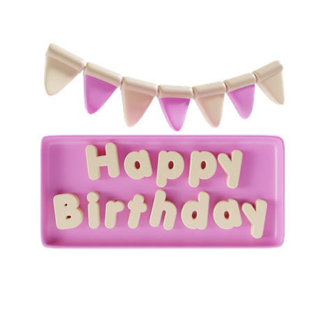 Happy Birthday  3D Icon
