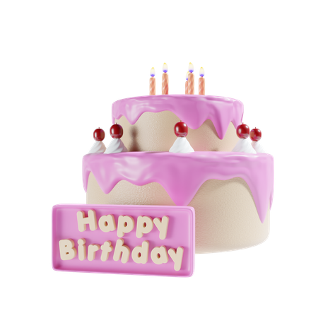 Happy Birthday  3D Icon