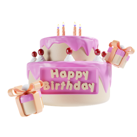 Happy Birthday  3D Icon
