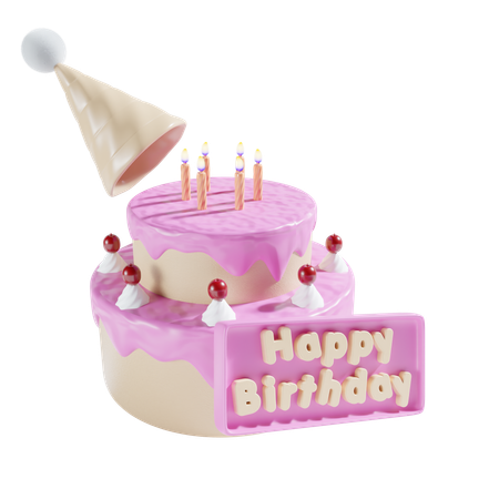 Happy Birthday  3D Icon
