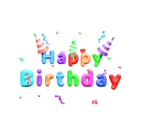 Happy Birthday  3D Icon