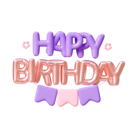 Happy Birthday  3D Icon