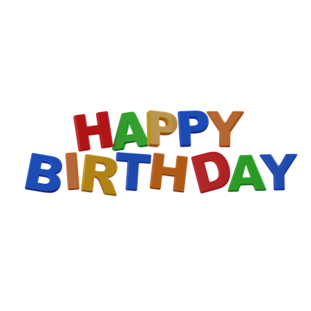 Happy Birthday  3D Icon