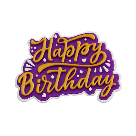 Happy Birthday  3D Icon