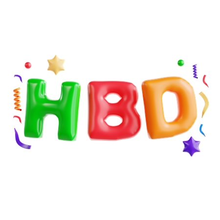 생일 축하 풍선  3D Icon