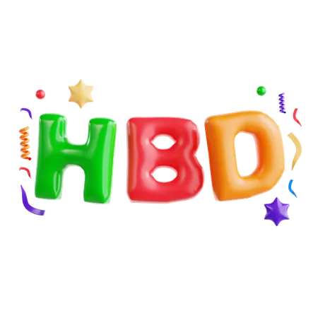 생일 축하 풍선  3D Icon