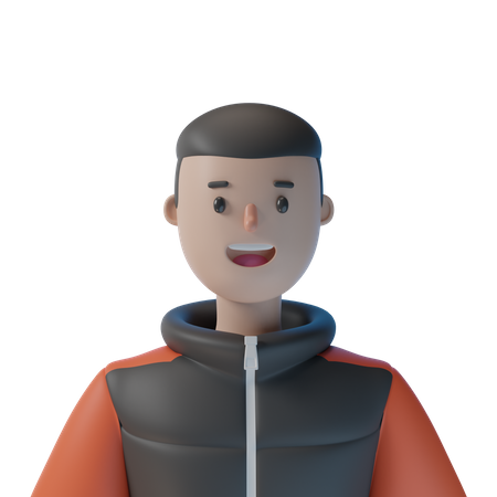 Happy Boy  3D Illustration