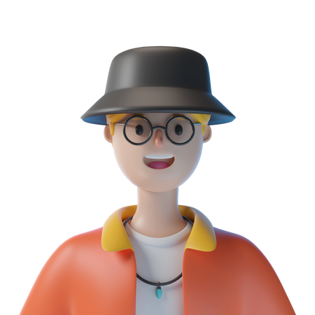 Happy Boy  3D Illustration