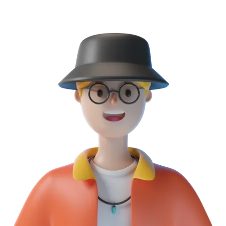 Happy Boy  3D Illustration