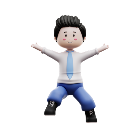 Happy Boy Student  3D Icon