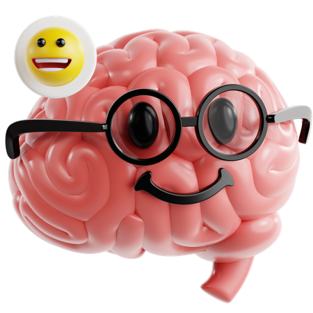 Happy Brain  3D Icon