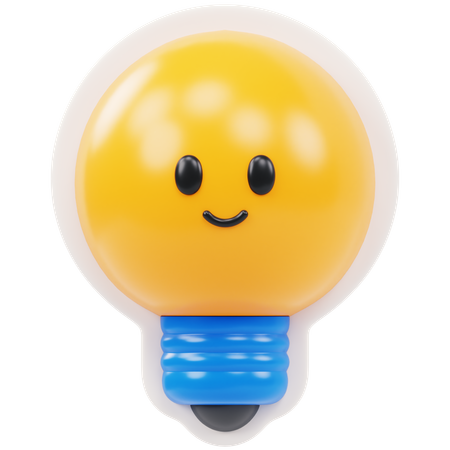 Happy Bulb  3D Sticker